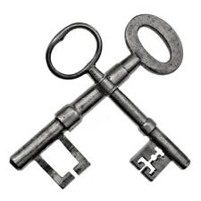 Two (2) Antique Keys - Large BRIDGE WARD Key 5½" & Bridge Ward Key 4¾"  ref.k524