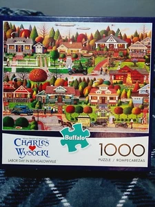 Labor Day in Bungalowville Charles Wysocki 1000 Pc Jigsaw Puzzle - Picture 1 of 3