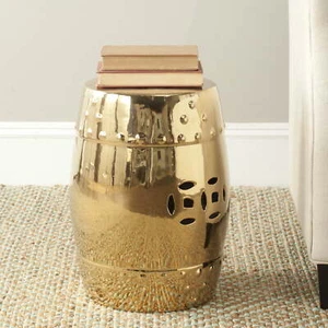 Modern Ming Indoor/Outdoor Ceramic Garden Stool Light Blue - Picture 1 of 20