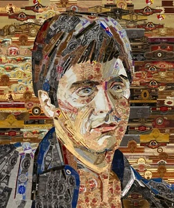 Kunst Collage Wanddeko Geschenk Al Pacino Poster Druck aus Zigarrenbändern - Bild 1 von 1