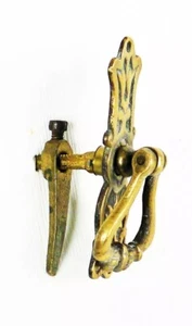 Antique Art Nouveau Brass Handle Wardrobe Cupboard Cabinet Wardrobe Door Handle - Picture 1 of 2