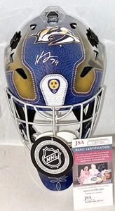 Máscara de portero tamaño completo firmada por Juuse Saros Nashville Predators JSA - Imagen 1 de 3