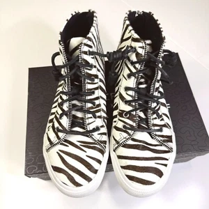 Sperry x Rebecca Minkoff Pony Hair Zebra High Top Sneaker (STS87071) - Picture 1 of 9
