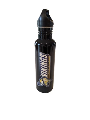 Botella de agua de aluminio negra NFL Minnesota Vikings 34 oz Foto 1 de 2