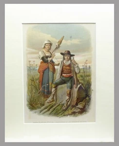 ROMANOS 1887 - CROMOLITOGRAFÍA con passepartout (02231) - Imagen 1 de 2