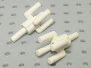 Lego Bar 1-4 con perno prisionero, tapa de palmera / linterna [2566] blanco x2 - Imagen 1 de 4