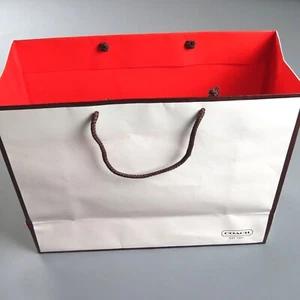 COACH glossy paper gift bag with handles 16" X 13" - Picture 1 of 2