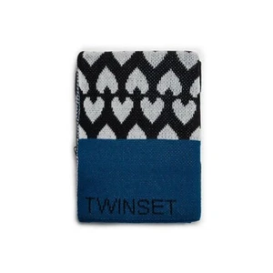 TWINSET SCIARPA DONNA STOLA IN MAGLIA JACQUARD CON CUORI BLU OTTANIO - Imagen 1 de 4