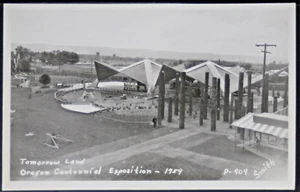 RPPC 1959 Oregon Centennial Expo - Tomorrow Land P909 PC3006 - Foto 1 di 2