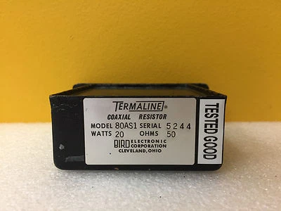 Bird 80AS1 Termaline Series DC to 3500 MHz, 20 W, Type N (F) Resistor. Tested! - Image 1 of 3