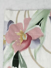 Vintage maßgeschneiderte Qualität Valance gefüttert gewichtete Blumenmuster Iris rosa lila 80er 90er