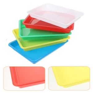 5pcs Practical Reusable Lightweight Creative Plastic Tray Home - Picture 1 of 12