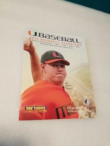 2012 University of Miami Baseball Scorecard - Picture 1 of 4