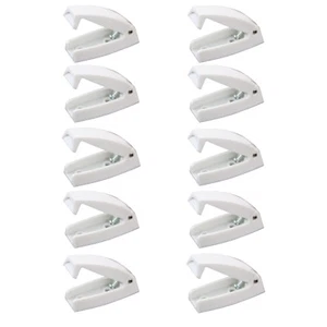 10 Baggage Door Clips / Compartment Catch Holders -White - RV /Camper - Picture 1 of 7