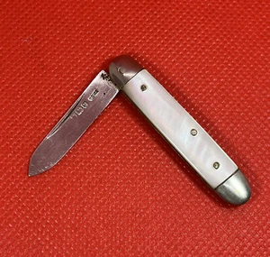 Antique 1896 Sheffield Sterling Silver & MOP Folding Pocket Knife Size 3.25” - Picture 1 of 9