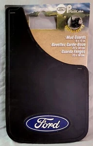 Ford PlastiColor Universal Set Easy Fit Pair Mud Guard 9" x 15" New 000579R01 - Picture 1 of 2
