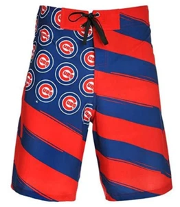 MLB Baseball Mens FOCO Diagonal Flag Boardshort - Picture 1 of 2