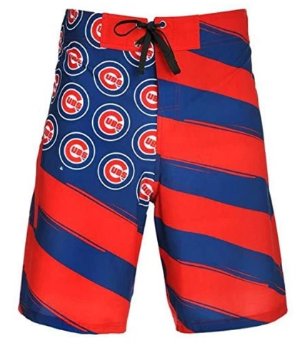 MLB Baseball Mens FOCO Diagonal Flag Boardshort Cover