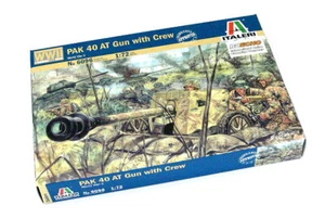 ITALERI 6096 Military Model 1/72 Soldiers WWII PAK 40 AT Gun with Crew T6096 - Picture 1 of 2