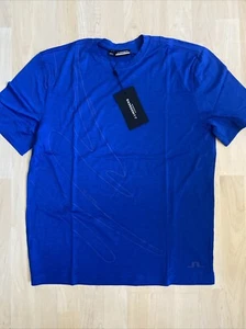 J Lindeberg Men's ANDRES T-Shirt Nautical Blue Medium NEW NWT AMJT08908 O346 - Picture 1 of 10