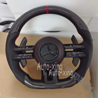 New 2021 Mercedes-Benz AMG Carbon Fiber Steering Wheel C300 G63 E63 GTS GLE S63 - Image 1 of 4
