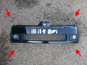 PARAGOLPES DELANTERO RENAULT CLIO 182 172 TROFEO PARRILLAS faros antiniebla lavadora chorros GENUINO - Imagen 1 de 23