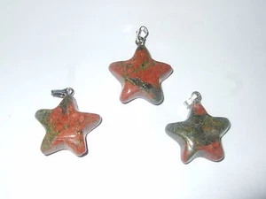 - Kristalltherapie Stein Anhänger - Stern - UNAKITE - Bild 1 von 1