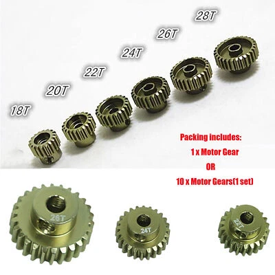 48P 7075 Hardened Motor Gear Parts for XIS CS R31 SCX10 RC Car Model Accessories - Image 1 of 4