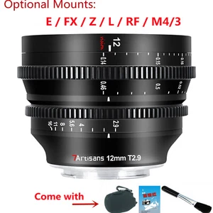 7 Artisans 12 mm T2.9 Cine Objektiv für Sony E Leica L SL Nikon Z RF Micro 4/3 Fuji XF - Bild 1 von 11