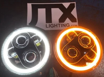 1pr LED Halo 5 3/4" 143 mm Blanco Faros Jag Jaguar XJS Leyland Triumph Stag  Foto 1 de 4