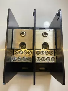 Blocco distribuzione alimentazione 175A 3 poli 3P (da 2/0 AWG a 14 AWG) montaggio superficiale MERSEN - Foto 1 di 11