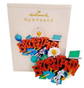 2006 Hallmark Keepsake Ornament Magnet School Excellent Microscope Globe NOS - Picture 1 of 6