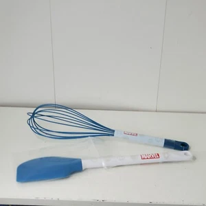 Official Disney Parks Marvel Superhero Kitchen Utensil Set NEW Wisk Spatula Blue - Picture 1 of 5