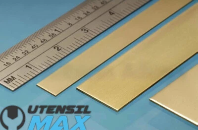 MICRO PROFILI IN OTTONE PIATTI DI PRECISIONE - L. 305 MM. - VARIE DIMENSIONI - Immagine 1 di 4