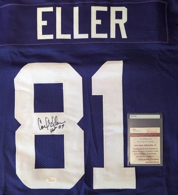 Carl Eller Signed Minnesota Vikings Autographed Inscribed Purple Home Jersey JSA - Image 1 of 4