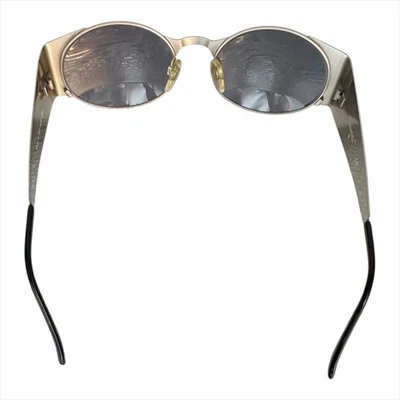 Gafas de sol vintage Chanel 06926 45002 marco plateado lente azul oscuro ovalada ITALIA Foto 1 de 4