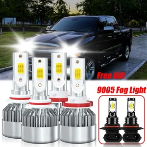 For Dodge Ram 1500 2009-2010 LED Headlight Hi/Lo Beam+ Fog Light Bulb 6000K - Picture 1 of 11