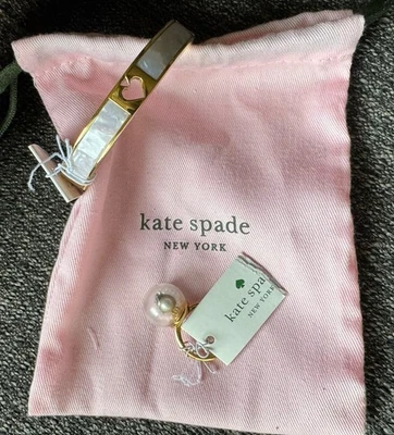 NUEVO CON ETIQUETAS Bolso Kate Spade Agujero PunchBangle Oro Madreperla y Anillo Pingüino Ártico Foto 1 de 4