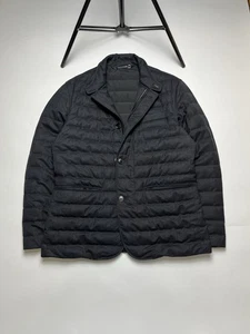 Men’s Ermenegildo Zegna Elements Wool Down Blazer Jacket Leather Inserts Size 52 - Picture 1 of 22