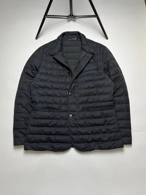 Men’s Ermenegildo Zegna Elements Wool Down Blazer Jacket Leather Inserts Size 52 - Image 1 of 4