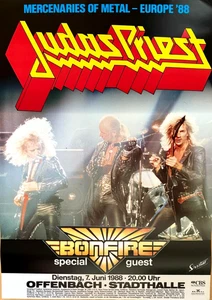 JUDAS PRIEST  1988  OFFENBACH -  orig. Concert Poster  - Konzert Plakat - DIN A1 - Picture 1 of 1