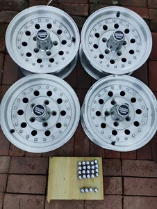 AMERICAN RACING OUTLAW II 14"X6" ALUMINUM ALLOY MAG WHEELS 5 X 4 3/4 Bolt Patt. - Picture 1 of 22
