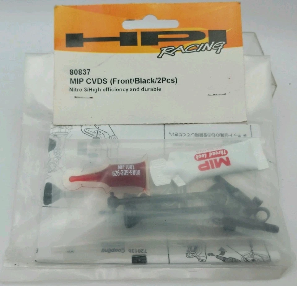 HPI 80837 MIP CVD Front Black Nitro RS4 3 RC Parts Axle Shafts High Efficiency  - Image 1 of 1