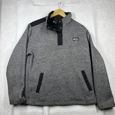 Suéter Pullover Spyder Gris Negro 1/4 Snap Manga Larga Bolsillos Para Mujer Mediano Foto 1 de 4