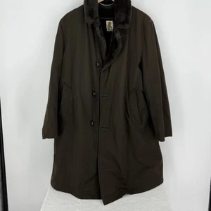 Mighty Mac Coat Out Of Gloucester Lined Military Green Men’s Medium/Large Vtg - Picture 1 of 8