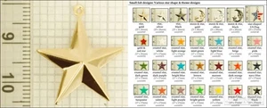 Star-shaped decorative fobs, various designs & watch chain options - Picture 1 of 7