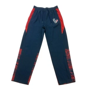 Houston Texans Pants Mens Small S Blue Red Ankle Zip Lightweight Athletic NFL - Picture 1 of 12