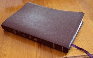 NIV Large Print Thinline Bible 1996 Burgundy Bonded Leather Text 1984 Zondervan - Bild 1 von 14