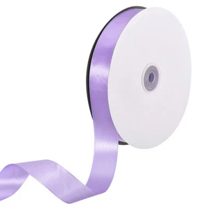 Satin Ribbon 1 Inch x 100 Yards Lilac Single Face Polyester Satin Ribbon - Picture 1 of 7