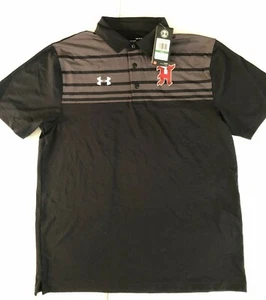 Under Armour HeatGear Polo Style Shirt Size L MSRP $64.99 NWT Black/Gray - Picture 1 of 7